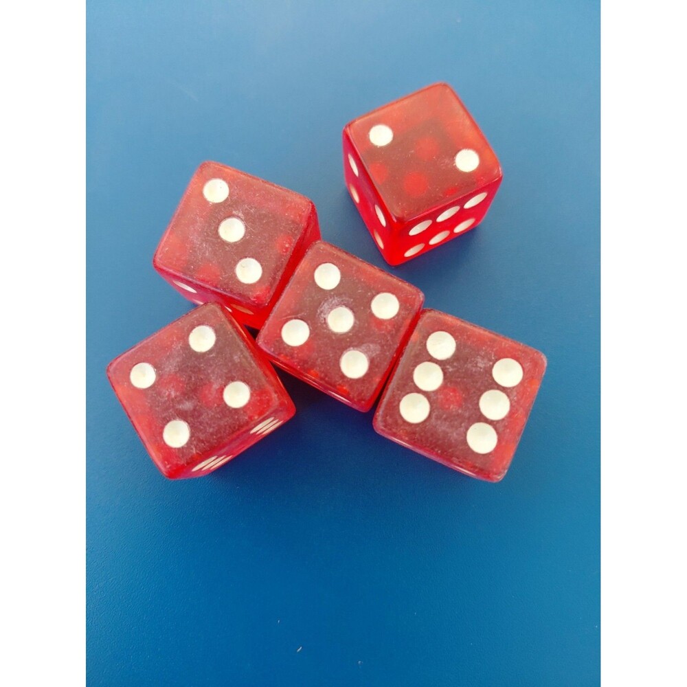 5pcs19mm Class A non-series casino dice-red Craps Big five dice